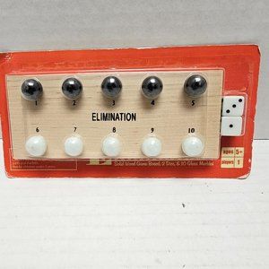 New 2005 Fundex Games Small Elimination Wood Marbles Dice Ages 5+